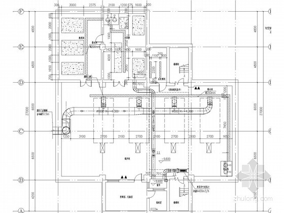 锅炉房cad图资料下载-[北京]地下锅炉房工艺管道系统设计施工图（供热板换系统）