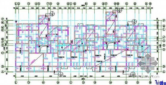 [河南]住宅楼(地下室)建筑工程预算书(含图纸 广联达软件应用)-结构平面图