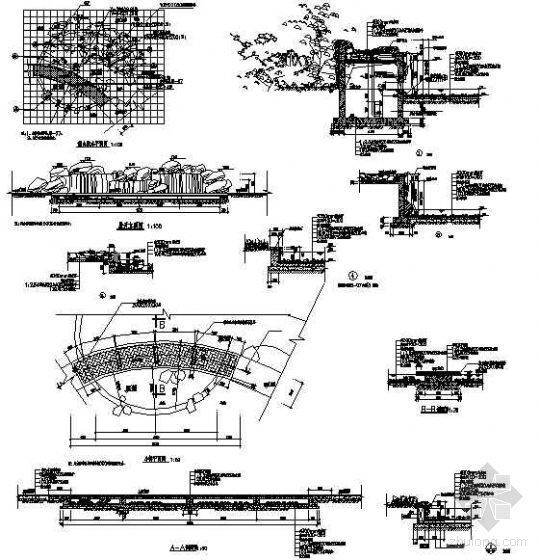 庭院假山跌水节点详图资料下载-假山跌水节点详图