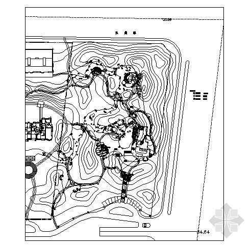 上海某公园CAD平面图资料下载-公园照明平面图
