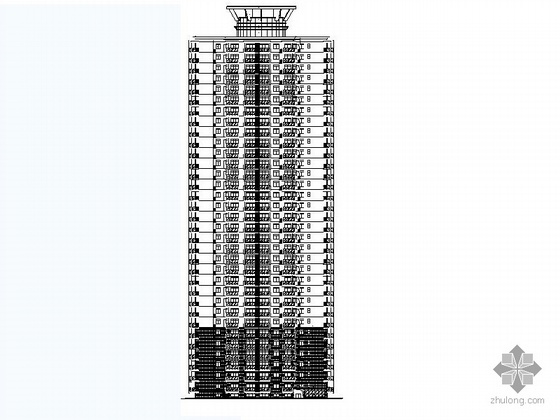 两层平剖立图资料下载-某三十四层建筑建筑施工图