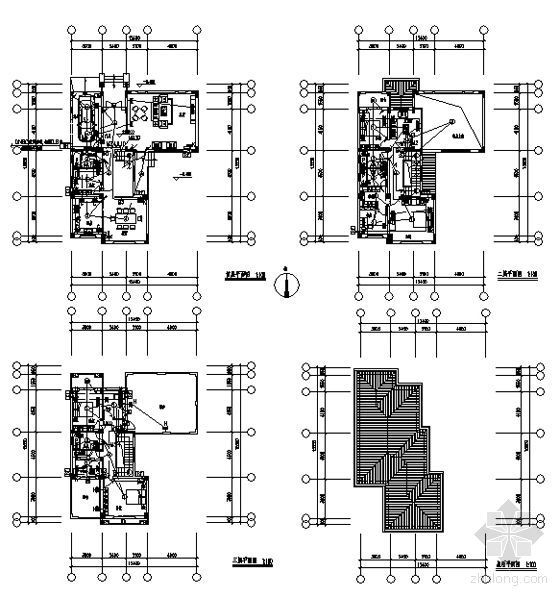 [东莞市]某豪园三期别墅区（A4型别墅）建筑结构水电施工图（含节能-D-A4-03 电气平面图