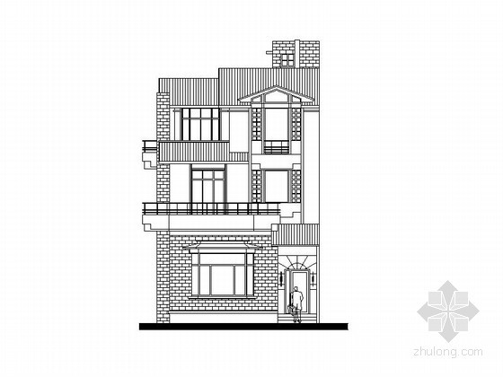 别墅三层中式方案图资料下载-某三层老年别墅建筑方案图