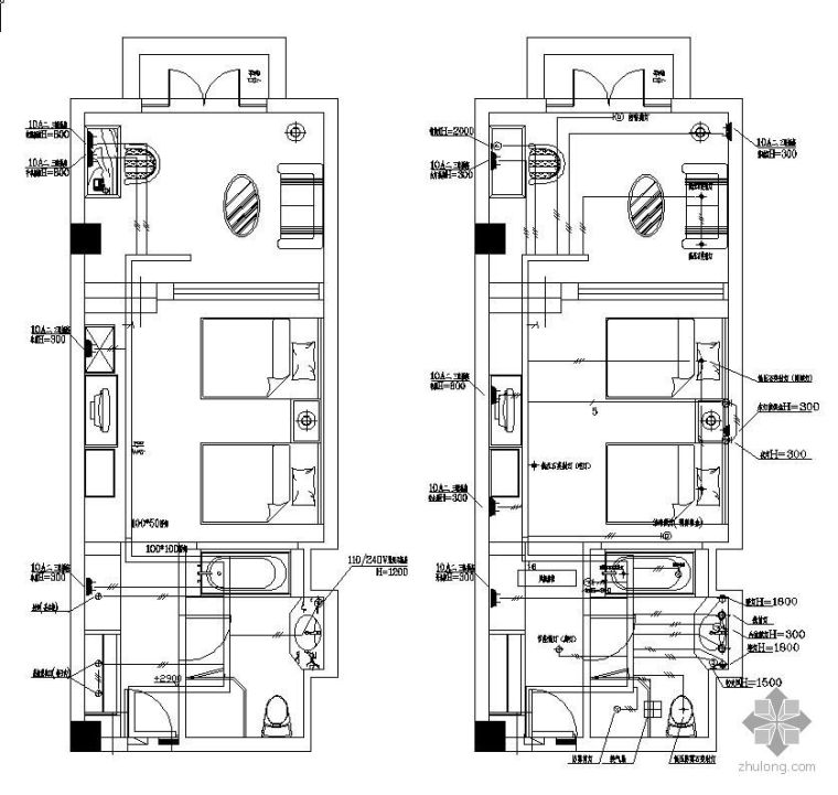 快捷酒店客房电气系统图资料下载-某酒店客房智能控制系统图