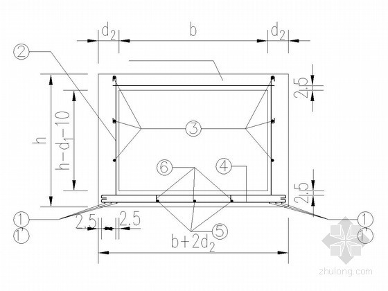 矩形渡槽结构设计详图-矩形渡槽槽身配筋图 