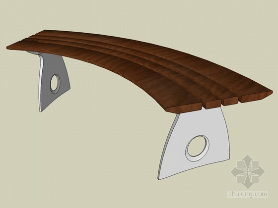 室外休息模型资料下载-休息椅SketchUp模型下载