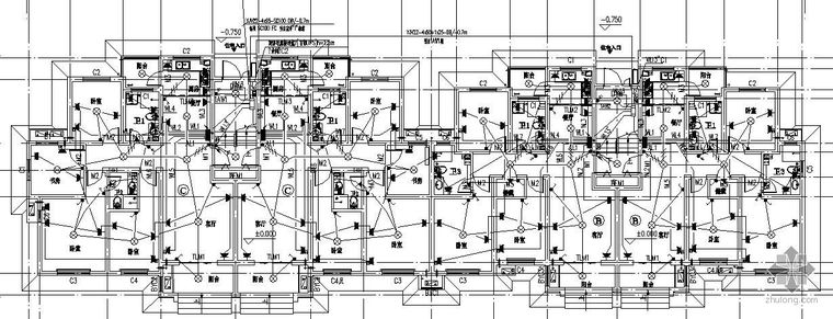 六层住宅楼整套图纸资料下载-某六层住宅楼电气图纸