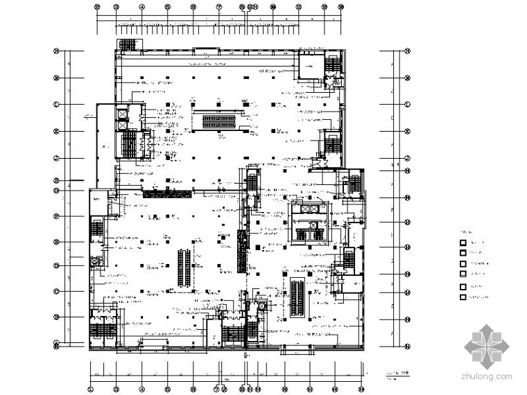 商场室内装修设计施工图纸资料下载-[辽宁]某大型百货商场第四层室内装修图