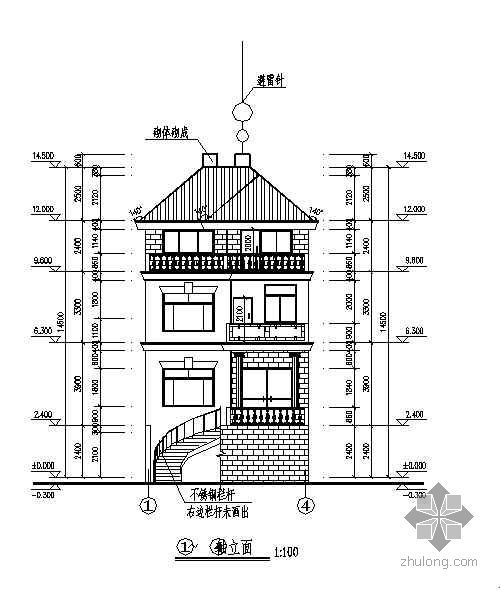 某新农村四层别墅建筑结构水电施工图-2