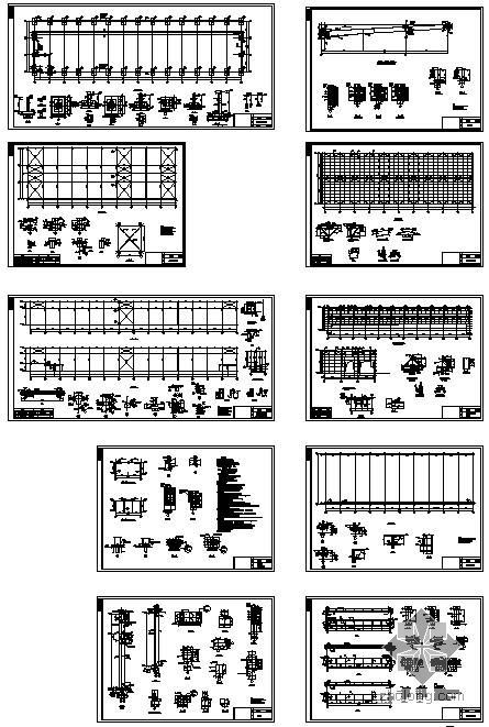 吊车图纸dwg资料下载-某带吊车的门式轻钢厂房图纸