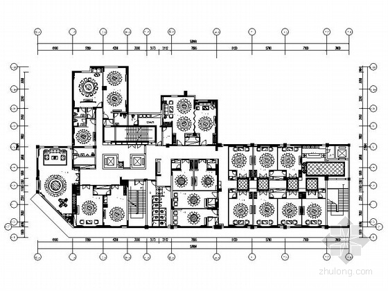 长沙特色餐厅设计资料下载-[长沙]某中式风格特色酒楼室内装修施工图（含效果）