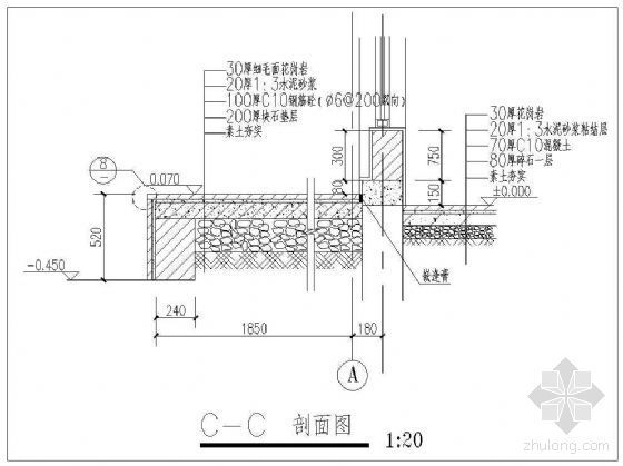 入口平台工程做法详图资料下载-平台详图