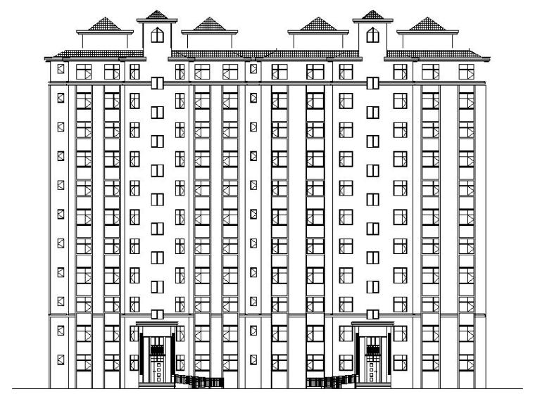 小户型简欧客厅装修图资料下载-[宁夏]简欧风格高层住宅楼施工图