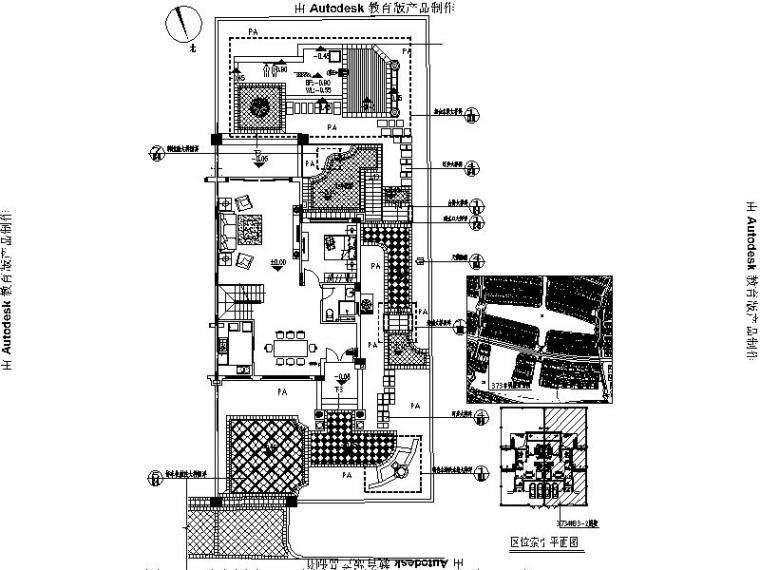 [河北]别墅样板房园林工程施工图（著名设计公司）-区位索引平面图