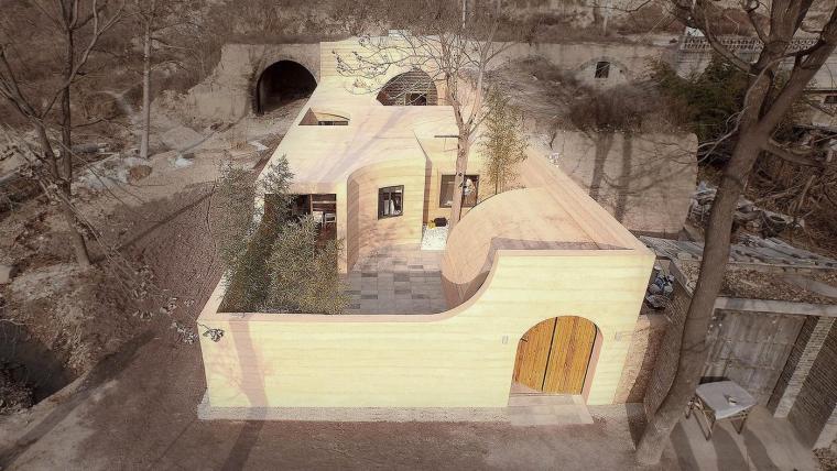 乡村儿童设施资料下载-农村也要现代的生活和设施，改传统窑洞成精致黄土屋