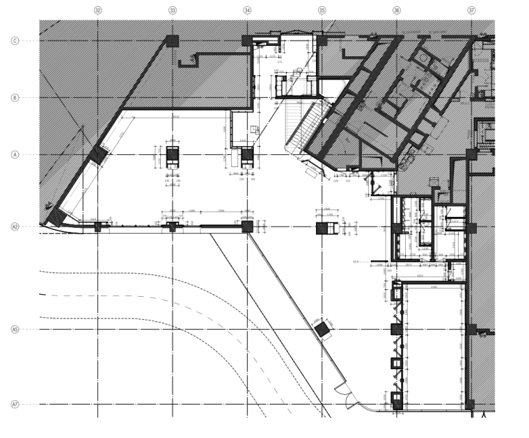 [广东]惠州五星临海度假酒店室内设计施工图-4一层中餐厅建筑材料图