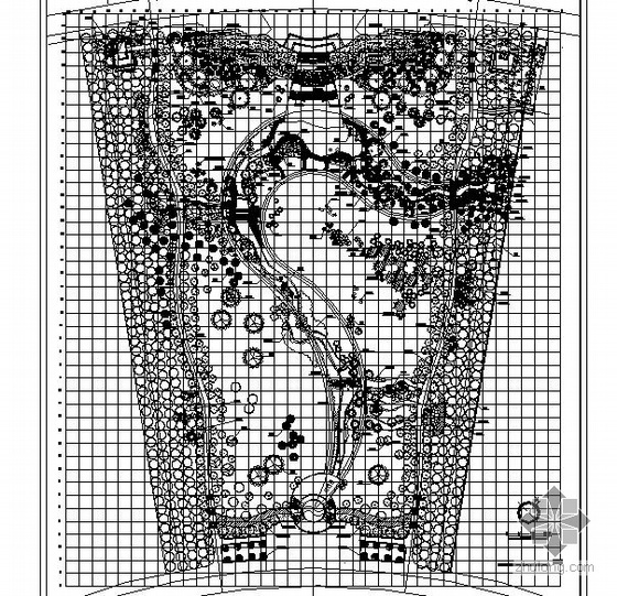 园林绿化平面cad图资料下载-长沙某区一广场园林绿化设计图