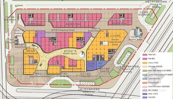 [安徽]超高层现代风格商业办公综合体建筑规划设计方案文本-超高层现代风格商业办公综合体建筑平面图