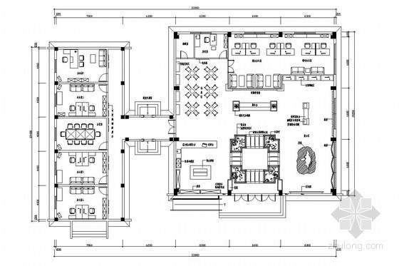 小区入口大门效果图资料下载-[南京]自然风景区典雅中式游客服务中心装修施工图（含效果图）