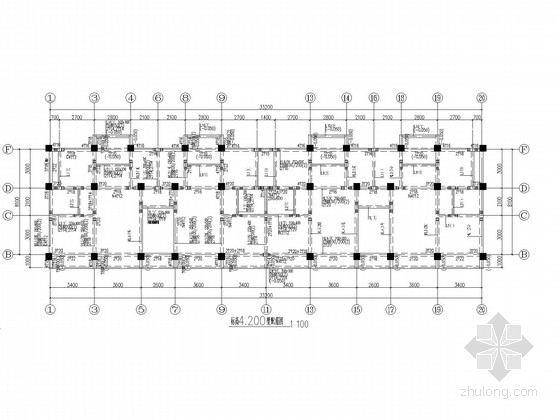 建筑施工图住房cad楼梯资料下载-6层框架保障性住房结构施工图