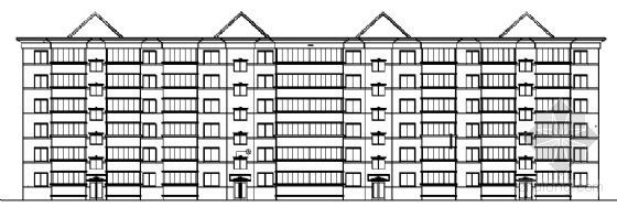 欧式住宅屋顶资料下载-[陕西]某欧式六层住宅建筑方案图