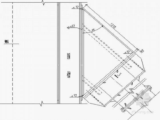 某车站基坑钢围檩及钢支撑施工技术交底（图文并茂）-斜向支座大样 