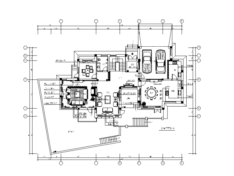 欧式风格客餐厅模型资料下载-[浙江]欧式风格复式楼设计CAD施工图(含效果图)