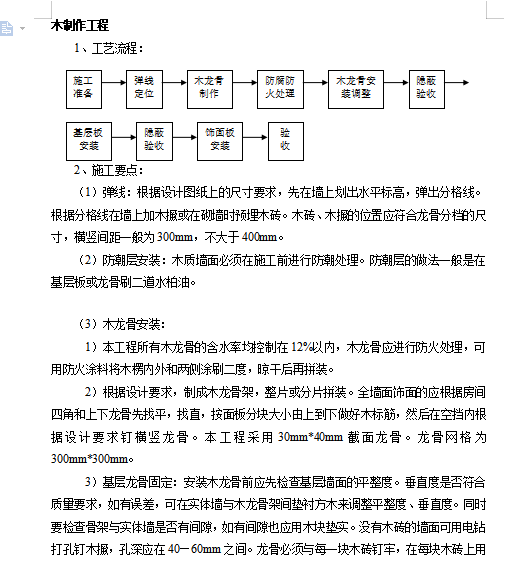 吊车梁制作工艺流程图资料下载-木制作工程—工艺流程与施工要点