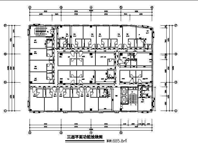 广州某酒店建筑平面图