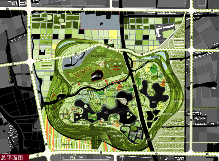 [上海]辰山植物园规划设计方案文本-植物园总平图