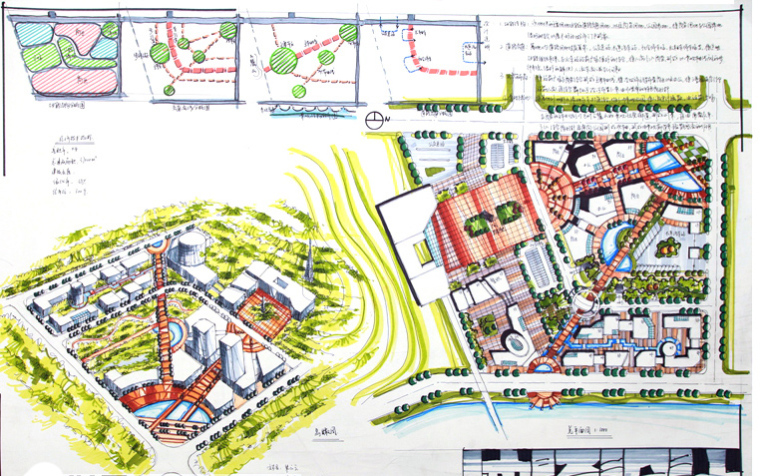 16套某理工大学考研手绘快题方案-2012华南理工大学 火车站前规划-04