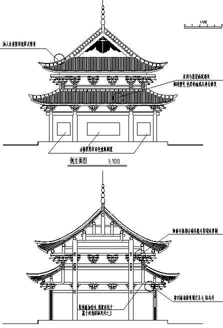 [合集]百套古建筑施工图（含仿古建筑）-寺庙古建筑方案图