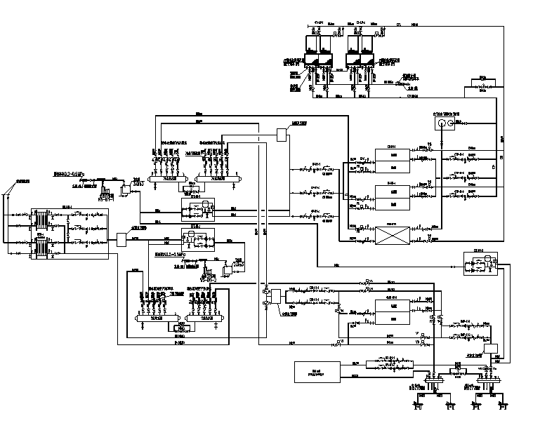 上海二十一层大型办公楼暖通施工图-冷热源系统原理图