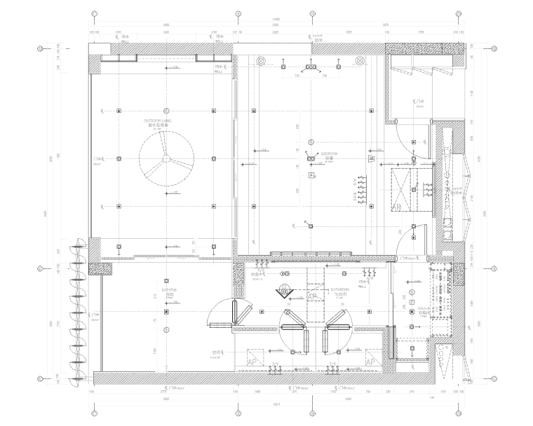 [三亚]海南安达仕酒店客房及走廊装饰施工图-5综合天花图_看图王