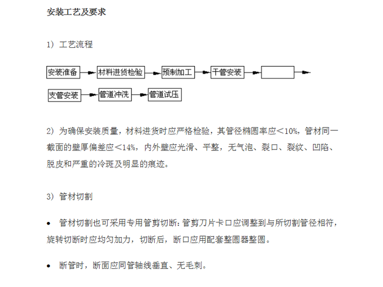 PPR水管施工方案（word，7页）-安装工艺及要求