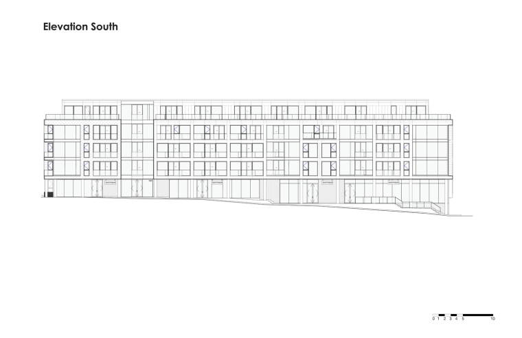 加拿大停车场改造成社区住宅-30Élévation_sud