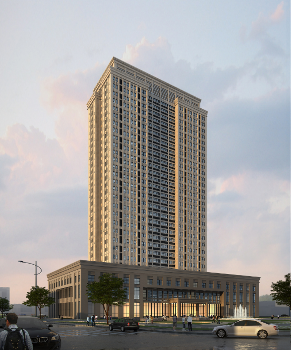 高新区文汇大厦方案一人视图一