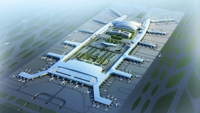 钢结构人行桥景观图纸资料下载-机场航站楼钢结构设计及相关技术介绍（PPT，44页）