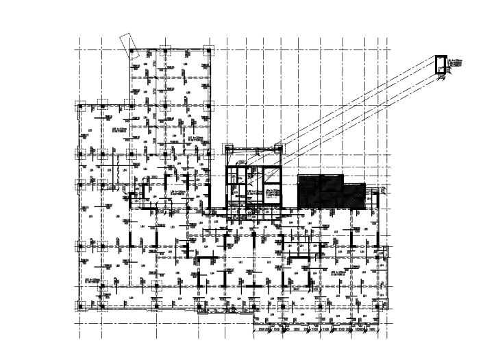 电梯机房平面配筋图资料下载-[湖北]15层钢混剪力墙住宅楼结构施工图（CAD、29张）
