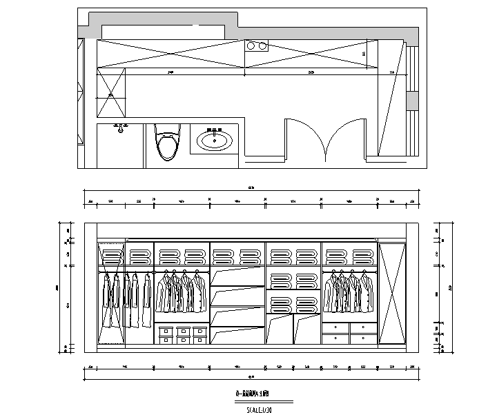 [江苏]罗托鲁拉小镇317平米住宅设计施工图（附效果图）-储藏间立面图