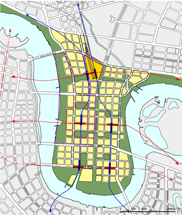 [天津]现代风格大型城市规划建筑设计方案文本-现代风格大型城市规划建筑分析图