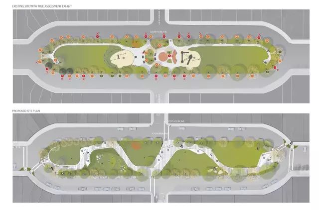 景观空间层次性资料下载-旧金山南公园改造景观— 一个灵活而又能互动的空间！
