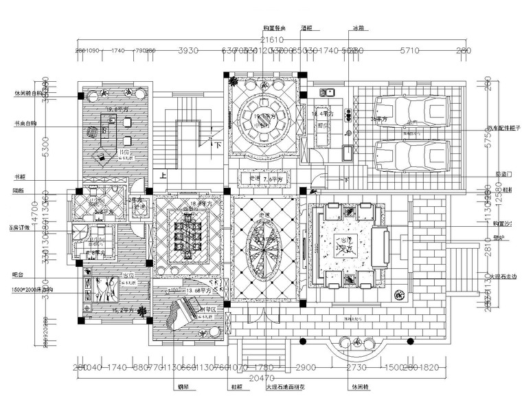 某餐厅室装修设计施工图资料下载-[福建]福州某别墅室内设计详细施工图