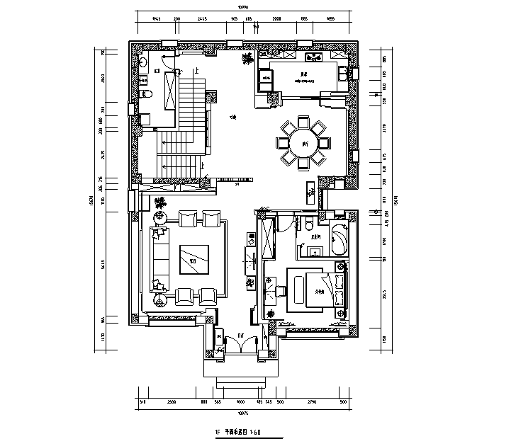 中式古典建筑效果图资料下载-中式古典风别墅设计施工图(附效果图)