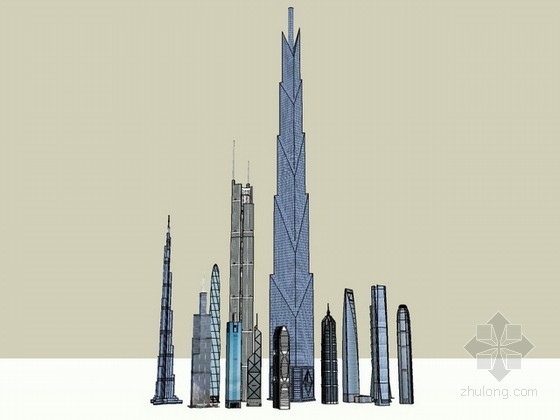 高楼su模型资料下载-各种高楼建筑sketchup模型下载