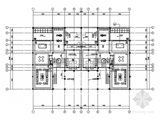 [上海]欧式风格2层会所别墅建筑设计施工图-欧式风格2层会所别墅各层平面图