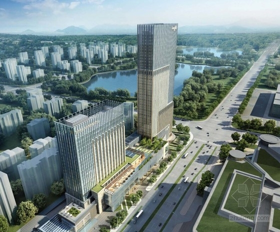 [杭州]知名地产超高层办公楼及酒店项目建筑方案设计文本-办公建筑-筑龙建筑设计论坛