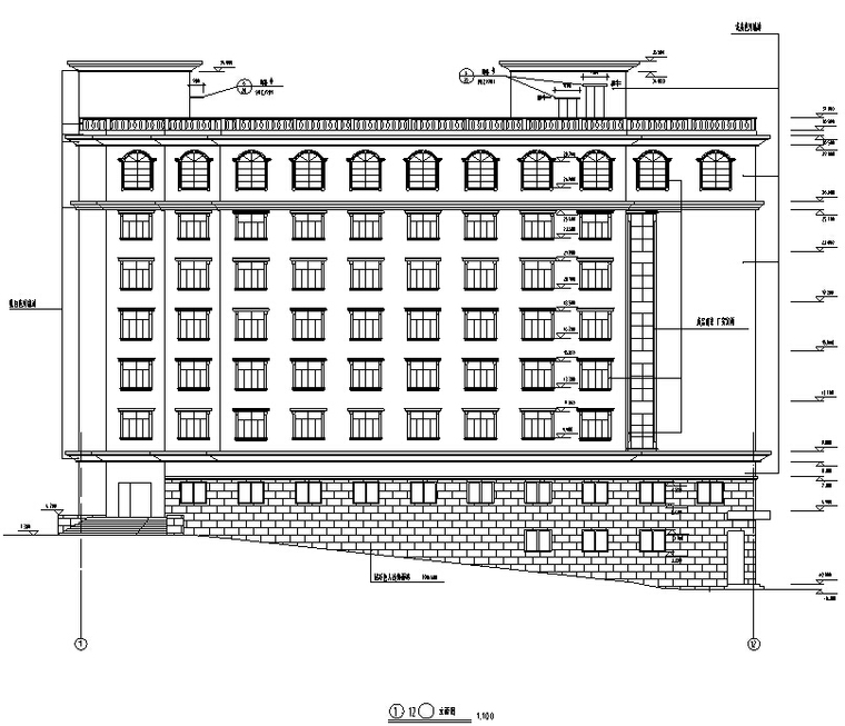 6套办公综合楼建筑设计方案初设图CAD-13