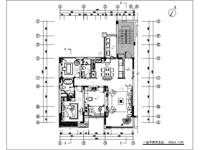 欧式住宅屋顶资料下载-[盘锦]简约欧式浪漫住宅设计施工图（含实景图）