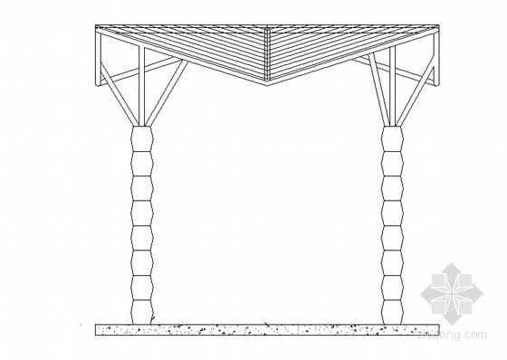 木质景观亭详图资料下载-木质景亭施工详图
